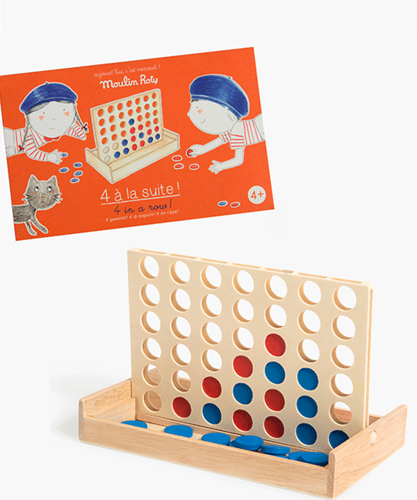 4 in a Row Game Aujourd'hui c'est Mercredi by Moulin Roty - Niddle Noddle