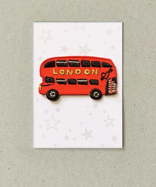 London Bus Iron on Patch by Petra Boase