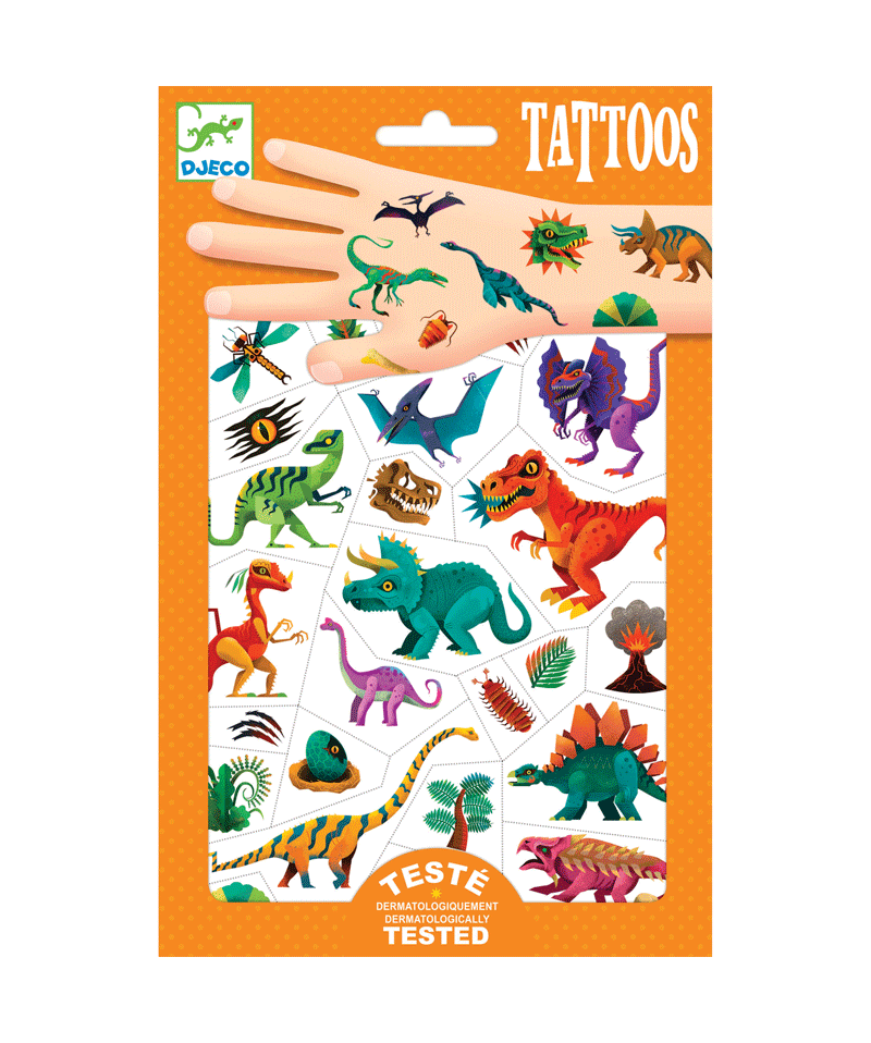 Dino Club Tattoos by Djeco - Niddle Noddle