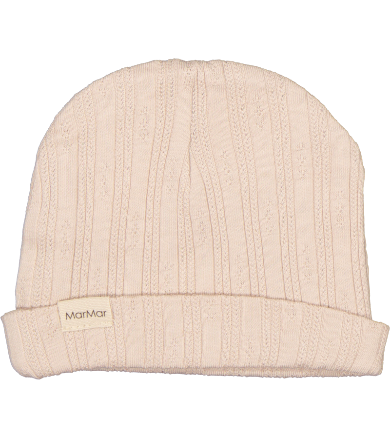 Cream Taupe Pointelle Modal Aiko Hat by MarMar Copenhagen
