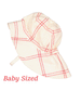 Red Check Baby Alba Long Sun Hat by MarMar Copenhagen - Niddle Noddle