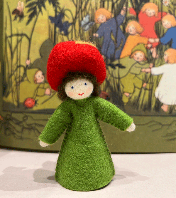 Light Skin Apple Mini Waldorf Doll - Niddle Noddle