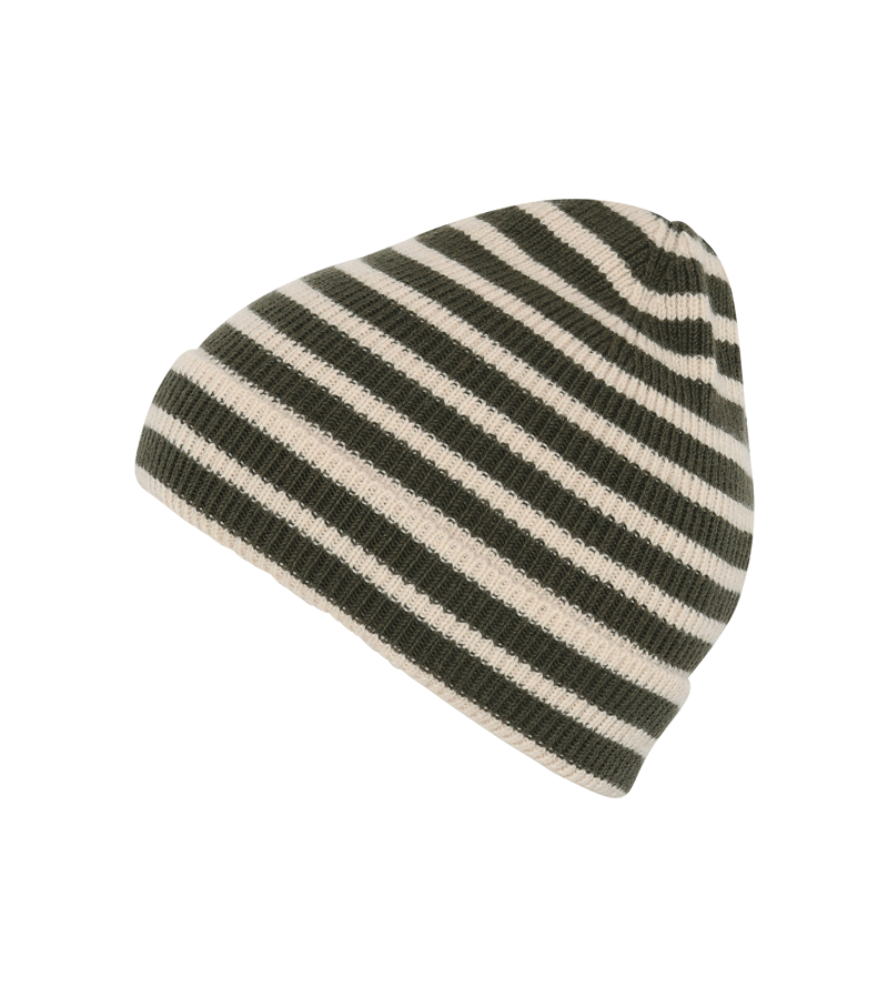 Ivy Green Bergen Striped Beanie by mp Denmark