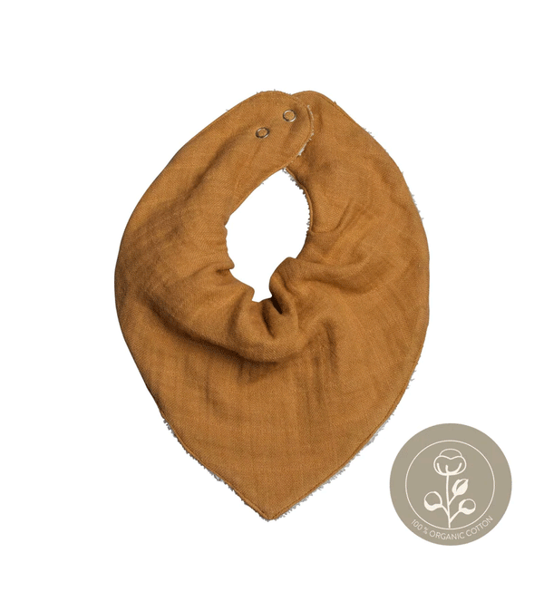 Ochre Bandana Bib by Fabelab - Niddle Noddle