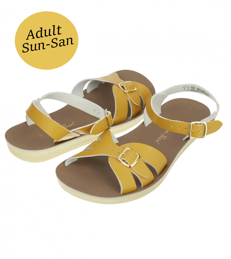 Adult  Mustard Boardwalk Sandal  by Sun-San - Niddle Noddle