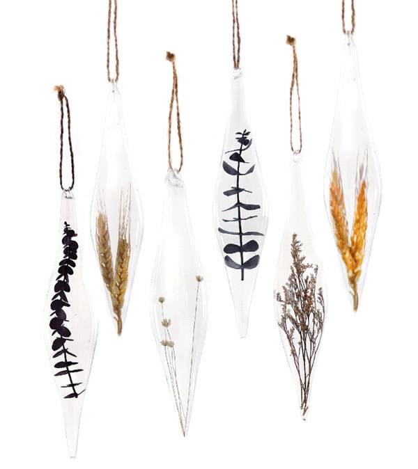 Botanical Glass Spindle Ornament By Cody Foster - Niddle Noddle