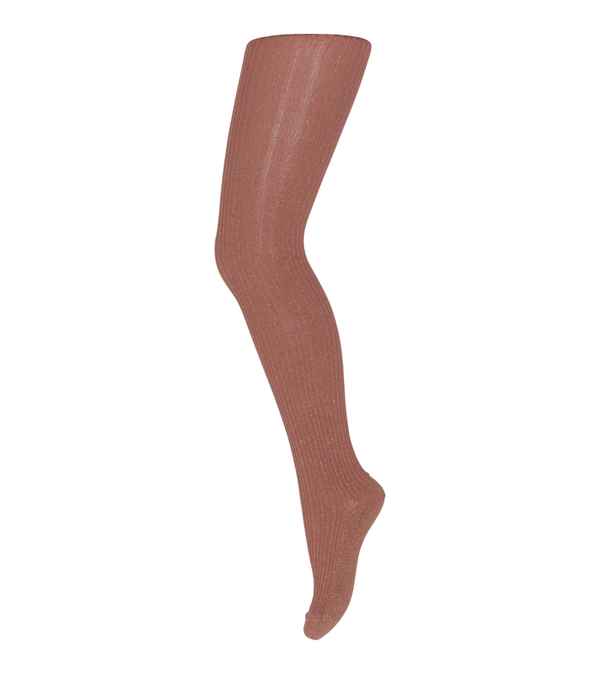 Copper Brown Celosia Glitter Tights by mp Denmark