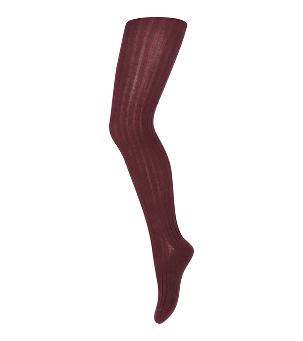 Grape Skin Cotton Rib Tights by mp Denmark - Niddle Noddle