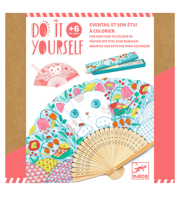 DIY Koneko Cat Colouring Fan by Djeco