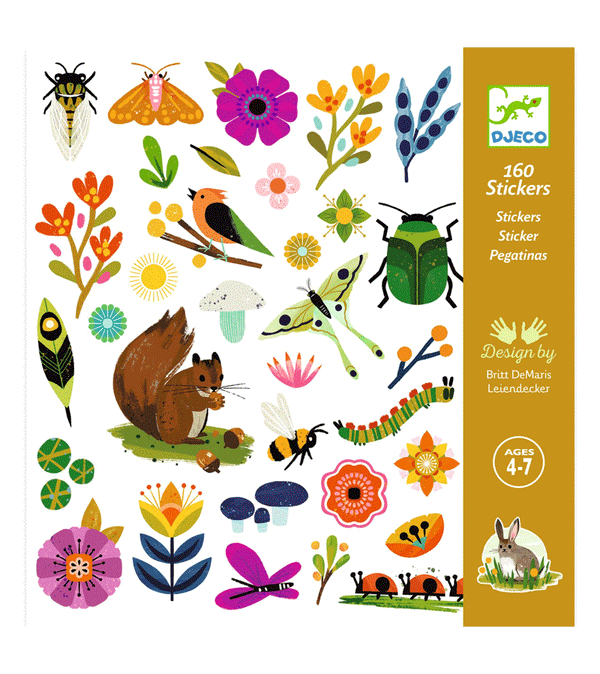 160 Garden  Stickers by Djeco - Niddle Noddle