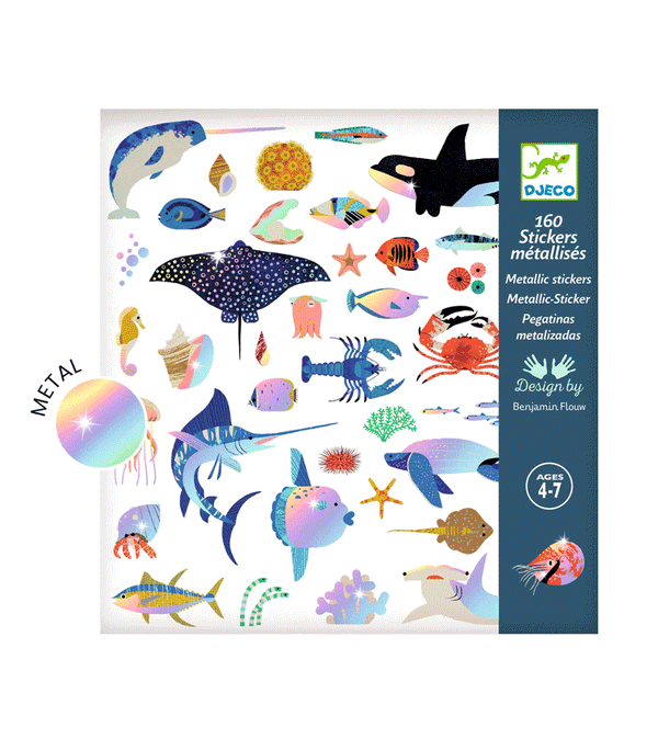 Ocean Metallic Stickers by Djeco
