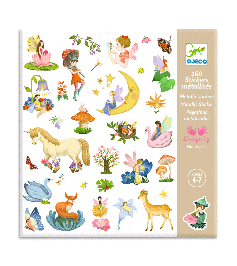 Fantasy Metallic Stickers by Djeco - Niddle Noddle