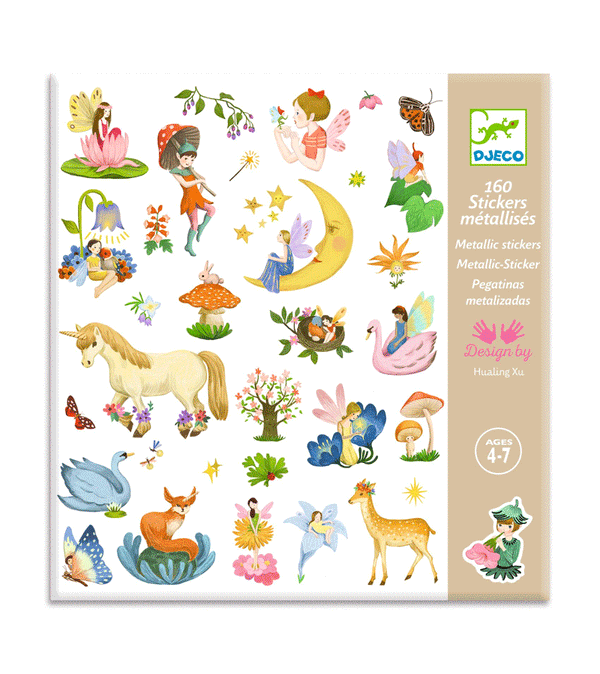 Fantasy Metallic Stickers by Djeco - Niddle Noddle