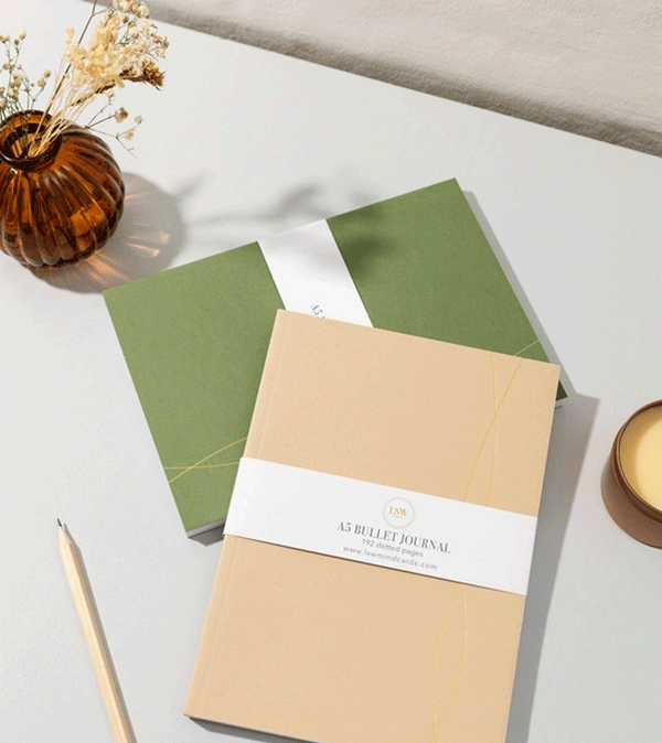 Peach Dotted Notebook by LSW - Niddle Noddle
