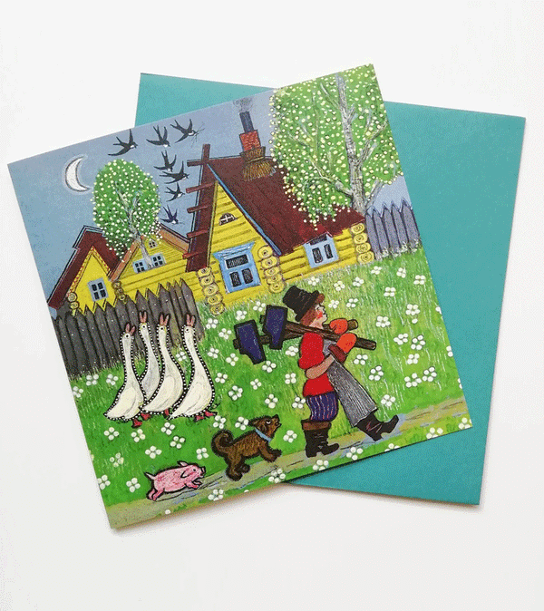 Farmer with Hammers Card by Kapelki Art - Niddle Noddle