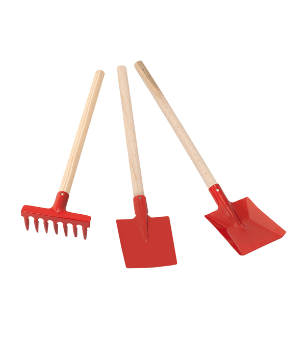 Red Children's Set of Garden Tools by Redecker