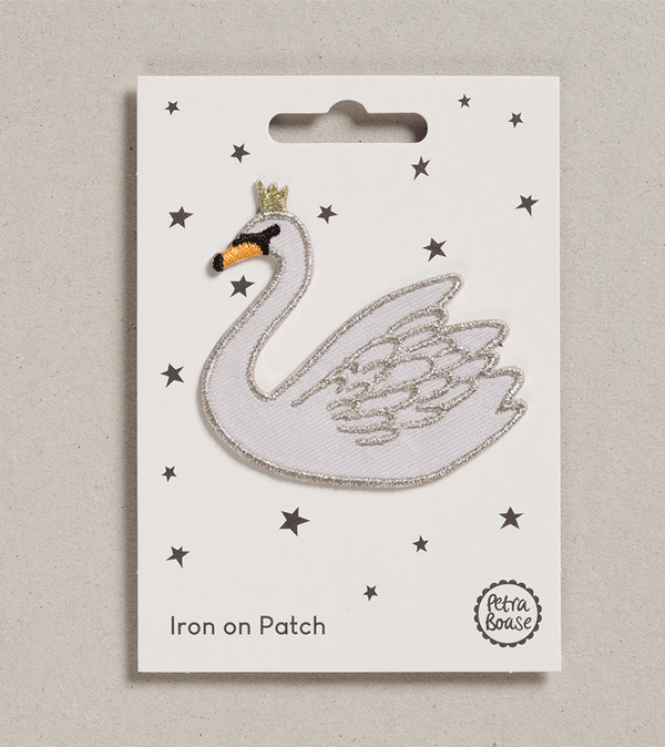 Swan Iron on Patch by Petra Boase - Niddle Noddle