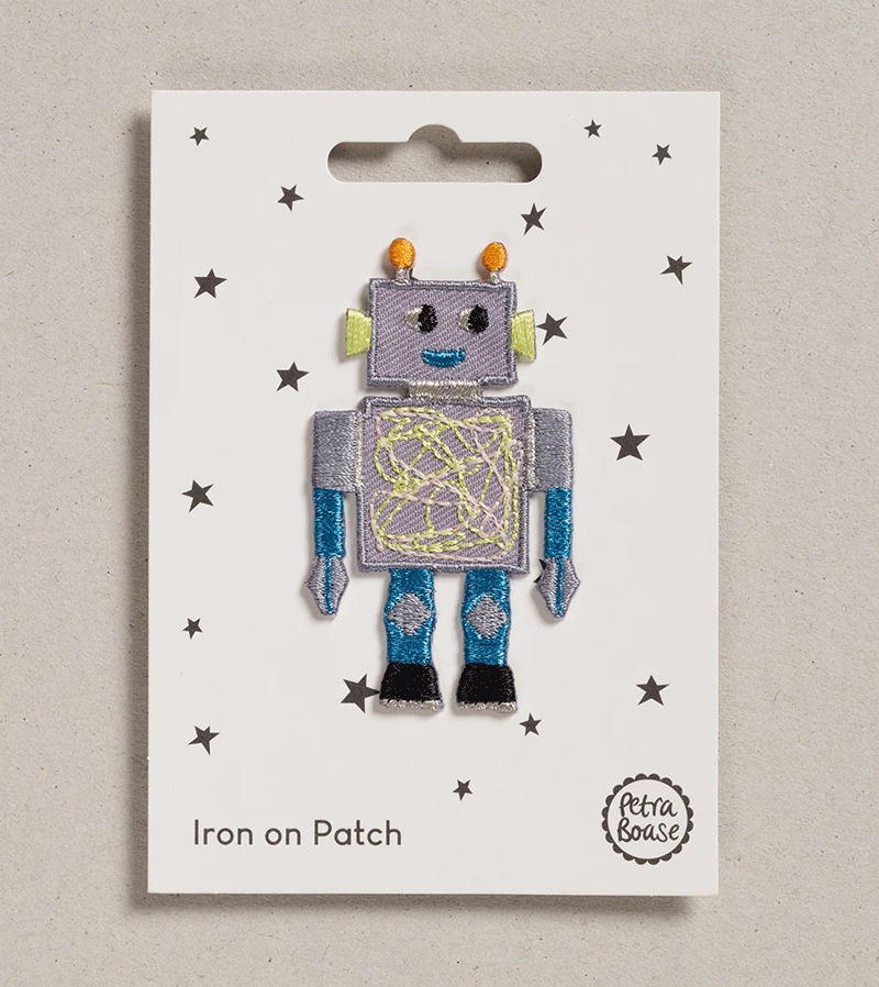 Robot Iron on Patch by Petra Boase