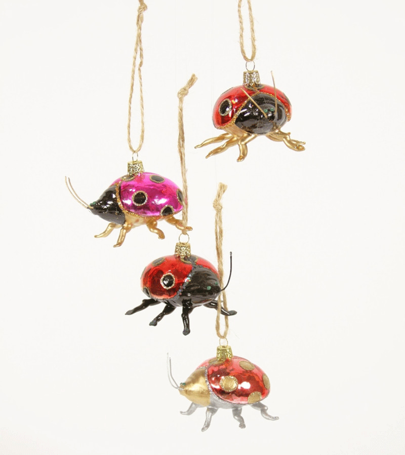 Garden Ladybird Glass Ornament by Cody Foster - Niddle Noddle