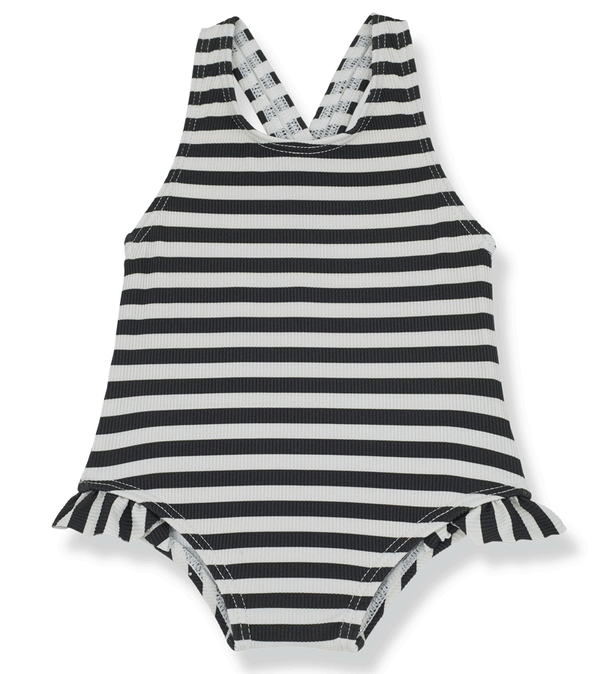 Striped  Anthracite Margherita Swimsuit by 1+ in the Family