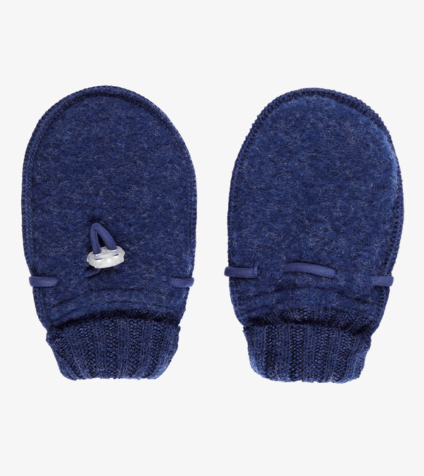 Navy Soft Wool Baby Mittens by Joha - Niddle Noddle