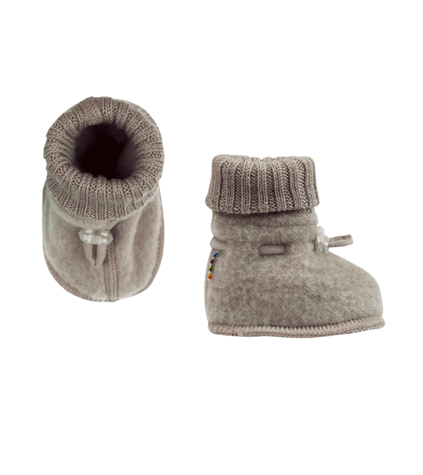 Oatmeal Soft Wool Booties by Joha - Niddle Noddle