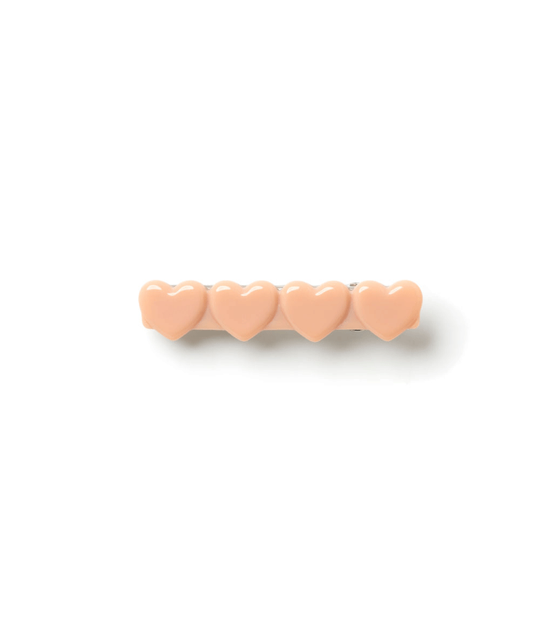 Peach Heart Hair Clip by Wunderkin - Niddle Noddle