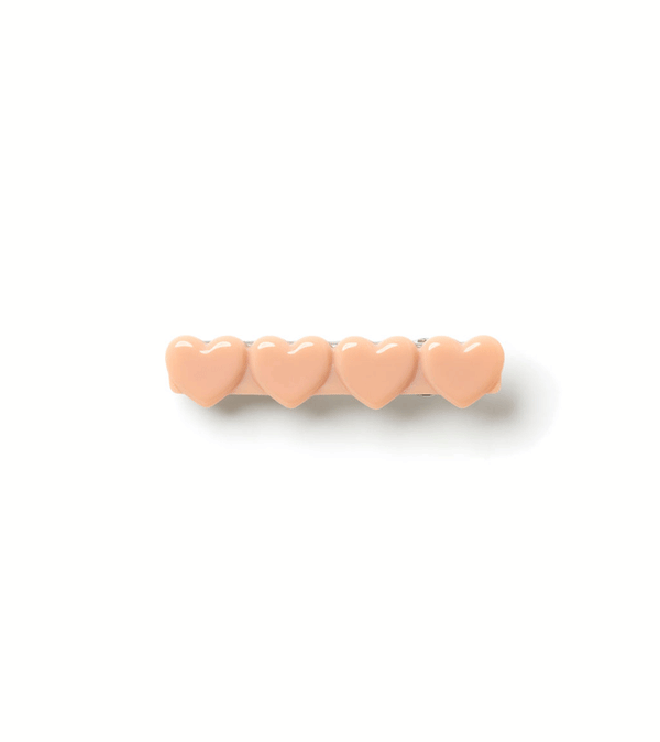 Peach Heart Hair Clip by Wunderkin - Niddle Noddle