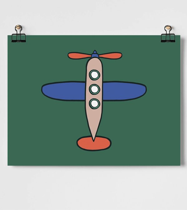 Plane Fine Art Print 11"x14" by Roomytown - Niddle Noddle