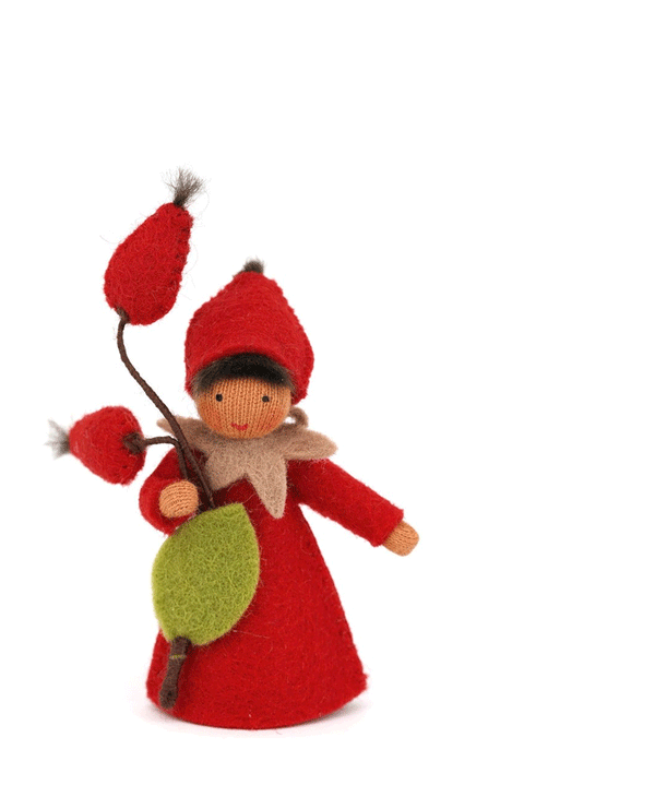 Standing Hip Girl Mini Felt Waldorf Doll - Niddle Noddle