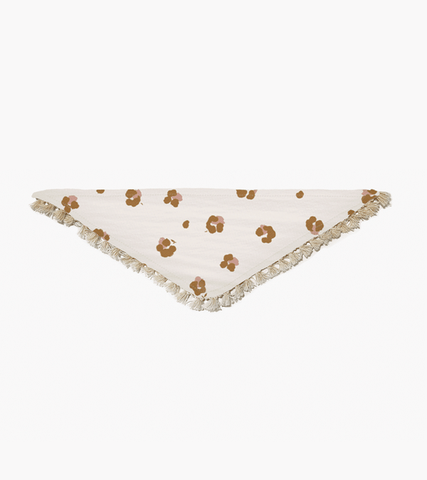 Cream with Print Tassle Scarf for Baby Doll - Niddle Noddle