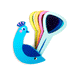 Peacock Colours by Tender Leaf Toys - Niddle Noddle