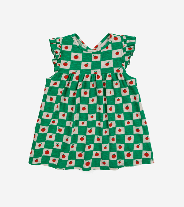 Baby Tomato all over Ruffle Dress by Bobo Choses