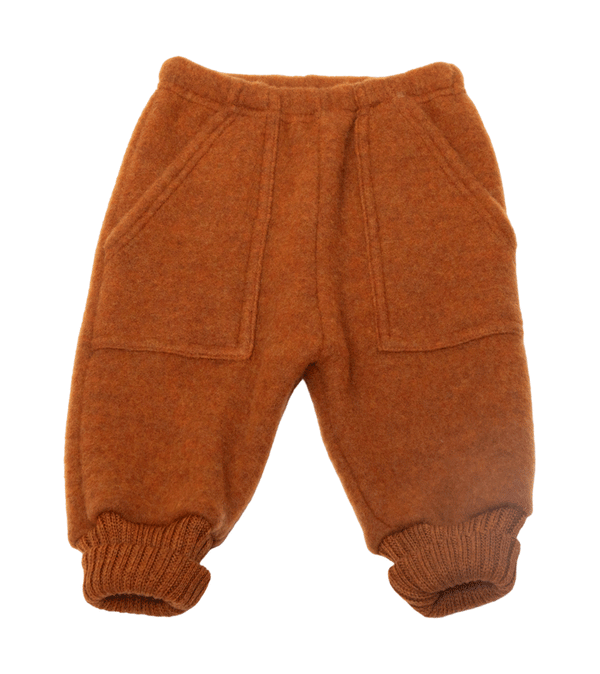 Pumpkin Orange Soft Wool Trousers by Joha
