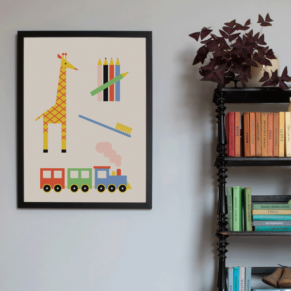 Vintage Playtime Cream Fine Art Print 11"x14" by Roomytown - Niddle Noddle