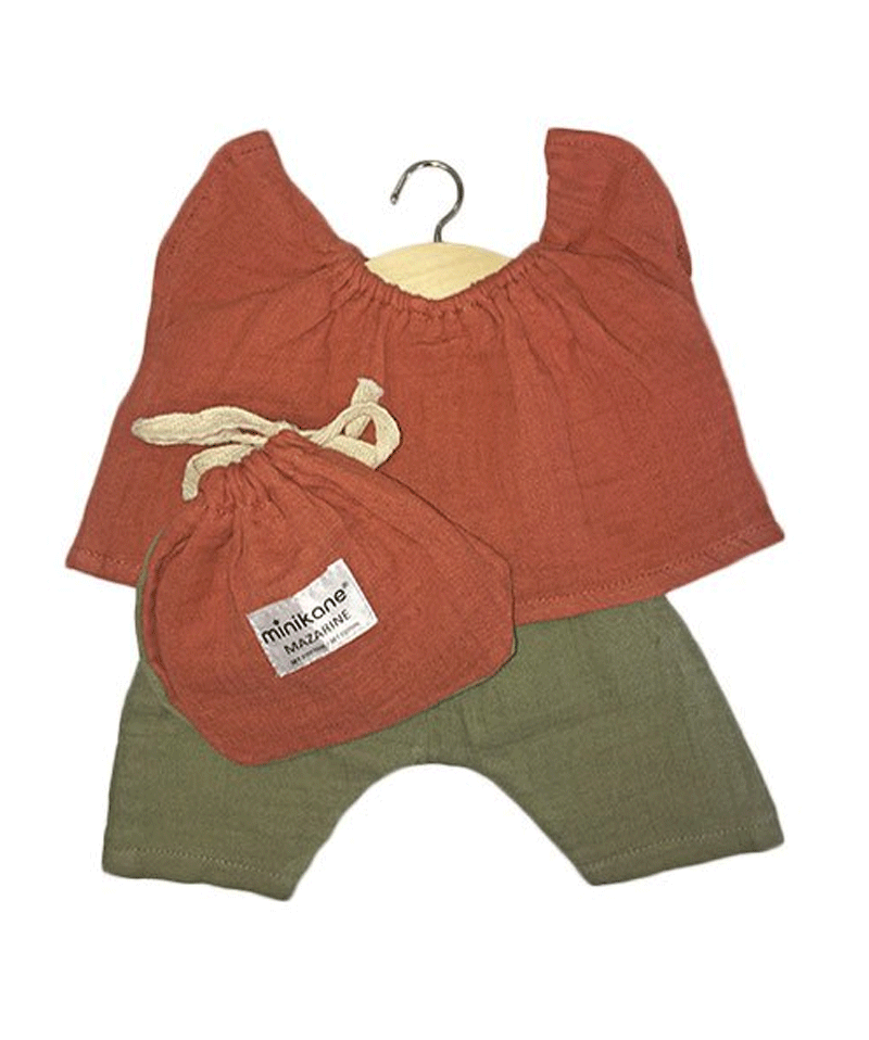 Mazarine set Sienna & Olive green for Baby Dolls by Minikane - Niddle Noddle