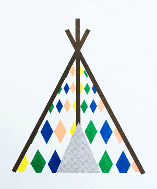 Tee Pee A3 Print by Scout Edition - Niddle Noddle