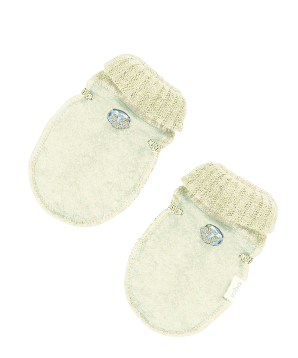 Creme Soft Wool Mittens by Joha