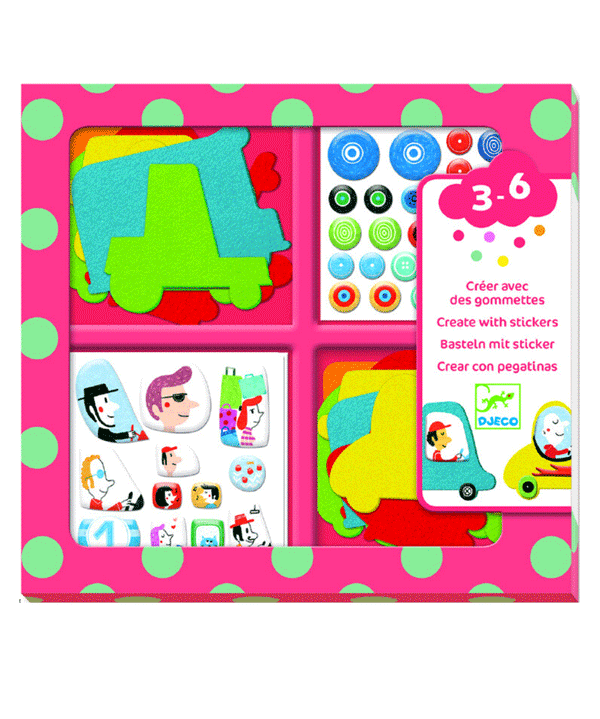 I Love Cars Create with Stickers by Djeco - Niddle Noddle
