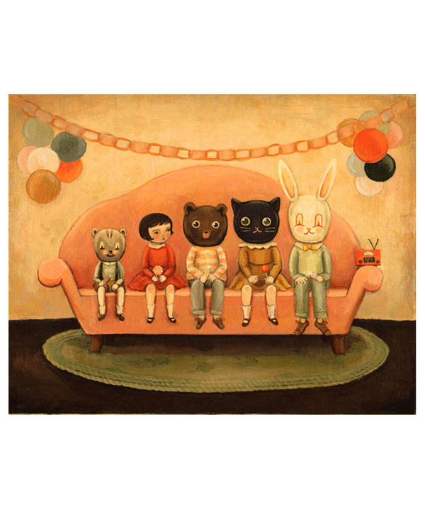 Costume Party Print by Black Apple - Niddle Noddle