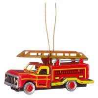 Fire Engine Tin Ornament