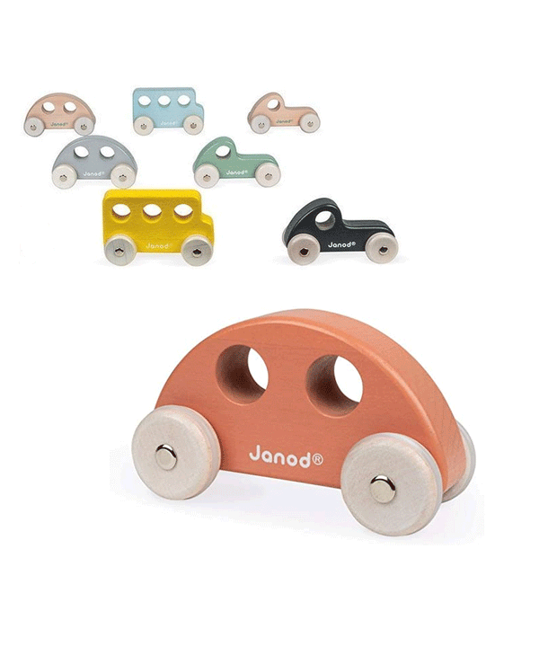 Wooden Push Car by Janod - Niddle Noddle