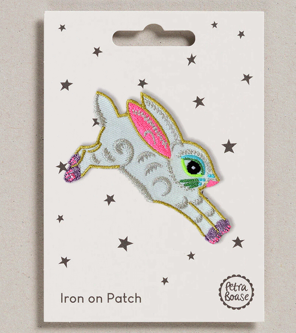 Rabbit Iron on Patch by Petra Boase - Niddle Noddle