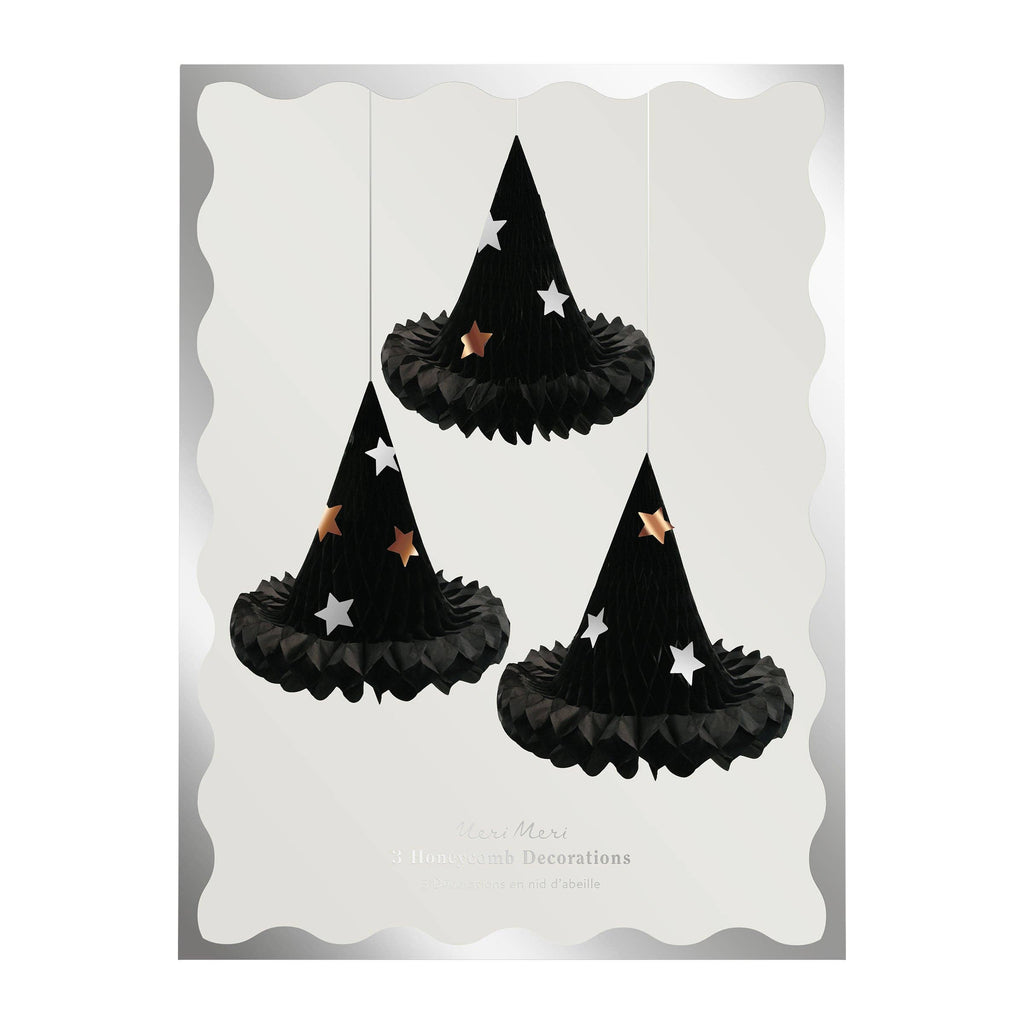 Honeycomb Witch Hat Decorations by meri meri