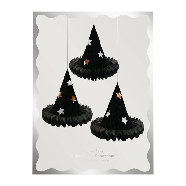 Honeycomb Witch Hat Decorations by meri meri