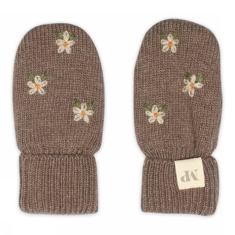 Floral Denver Melange Helsinki Mittens by mp Denmark
