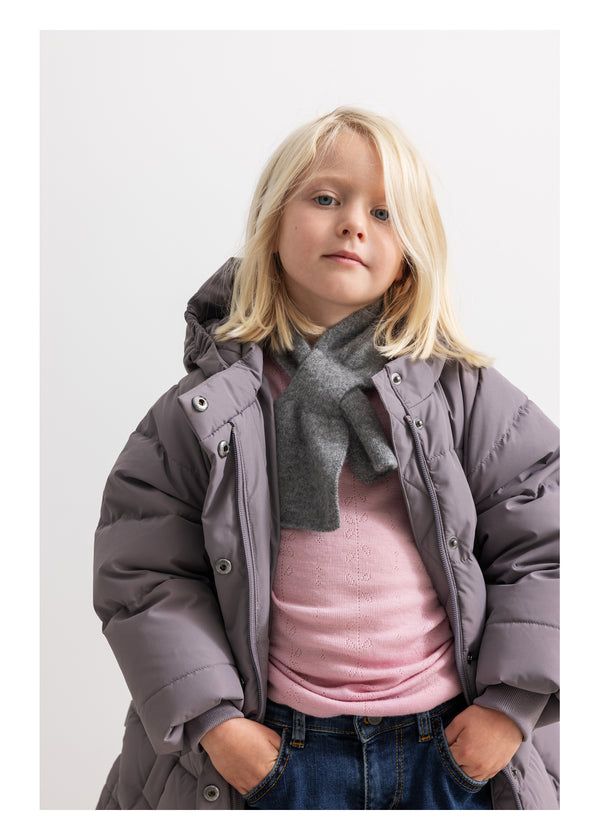 Grey Melange Cashmere Aris Cross over Scarf by MarMar Copenhagen