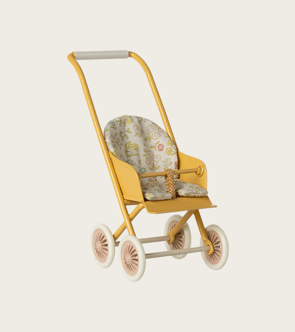 Yellow Micro Pushchair Stroller by maileg