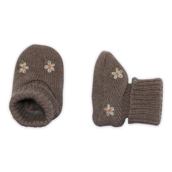 Floral Denver Melange Helsinki Baby Booties by mp Denmark