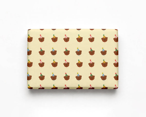 Party Hat Wrapping Paper by Bear Days